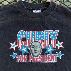 Vintage 90s The Three Stooges Curley For President 1996 Single Stitch Tee